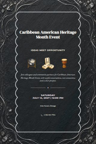 Caribbean American Heritage Month Event invitation preview