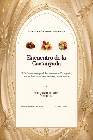 Castanyada Gathering invitation preview