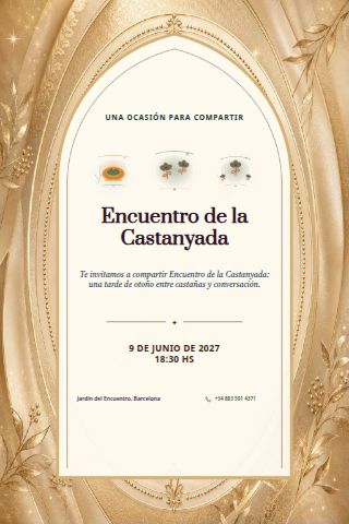 Castanyada Gathering invitation design preview