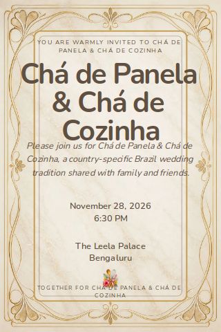 Chá de Panela & Chá de Cozinha invitation design preview