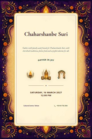 Chaharshanbe Suri invitation preview
