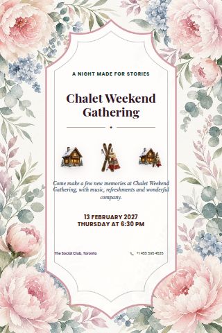 Chalet Weekend Gathering invitation preview