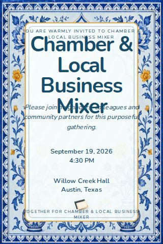 Chamber & Local Business Mixer invitation design preview
