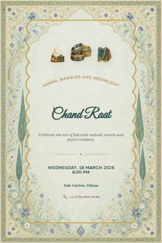Chand Raat invitation preview