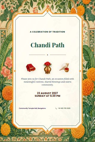Chandi Path invitation preview