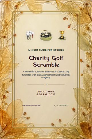 Charity Golf Scramble invitation preview