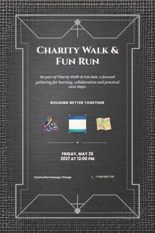Charity Walk & Fun Run invitation preview