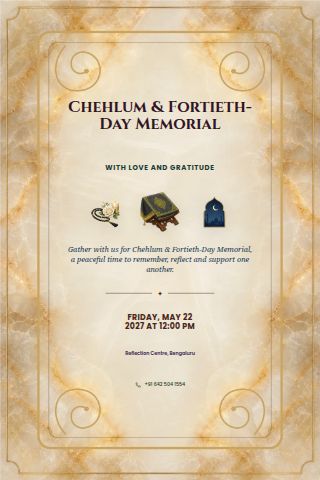 Chehlum & Fortieth-Day Memorial invitation preview