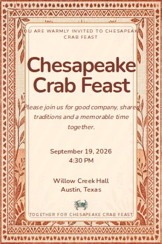 Chesapeake Crab Feast invitation design preview