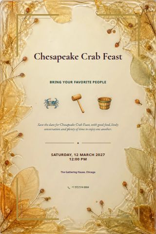 Chesapeake Crab Feast invitation preview