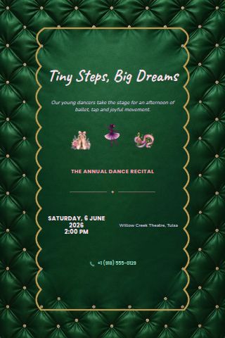 Children's Dance Recital invitation preview