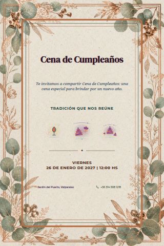 Adult Birthday Dinner invitation design