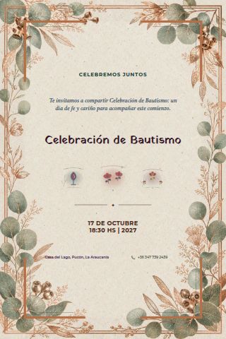 Baptism Celebration invitation design preview