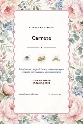 Carrete invitation design preview