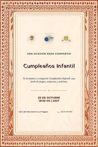 Children's Birthday invitation design preview