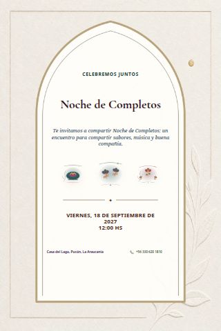 Completo Night invitation design preview