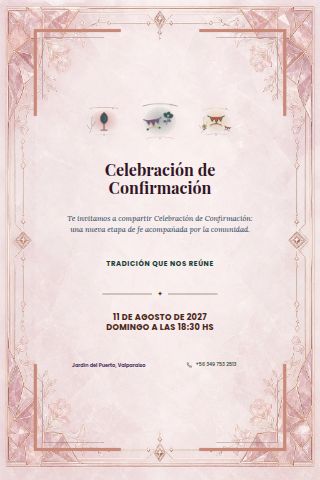 Confirmation Celebration invitation design