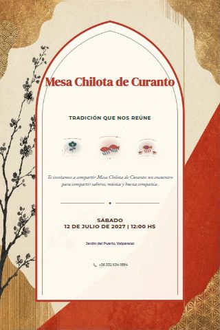 Chilean Curanto Table invitation design preview