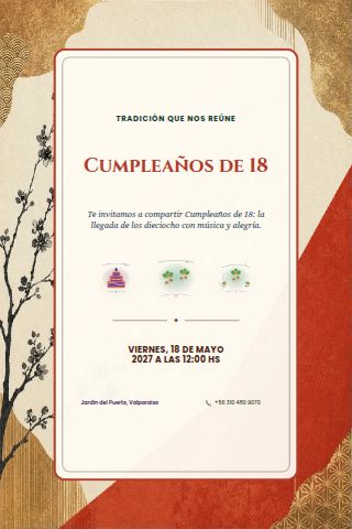 Eighteenth Birthday invitation design preview