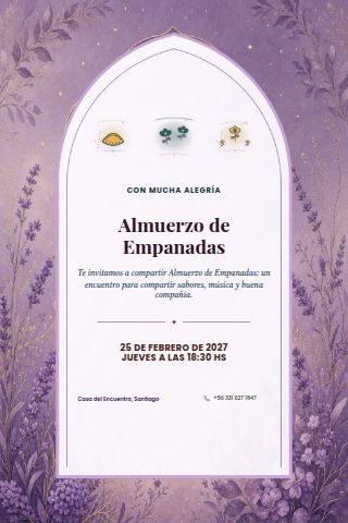 Empanada Lunch invitation design preview