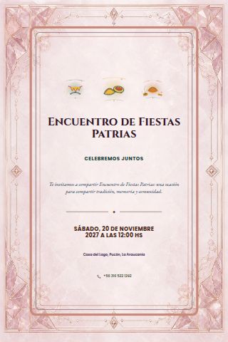 Fiestas Patrias Gathering invitation design preview
