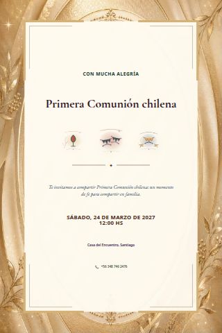 Chilean First Communion invitation design preview