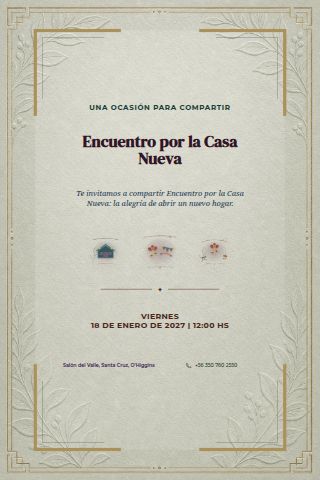 New Home Gathering invitation design preview