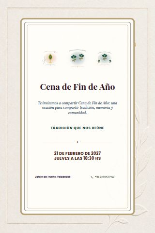 New Year's Eve Dinner invitation design