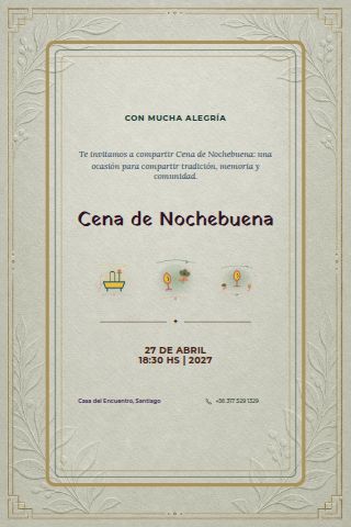 Nochebuena Dinner invitation design