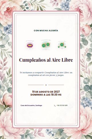 Outdoor Birthday Picnic invitation design preview