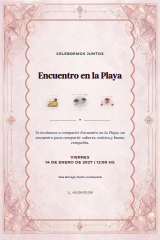 Pacific Beach Gathering invitation design preview