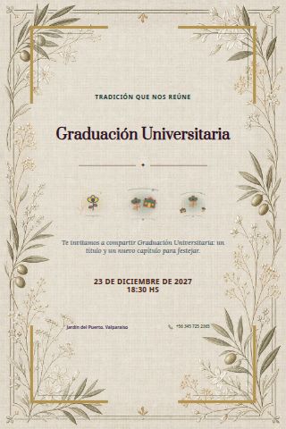 University Graduation invitation design