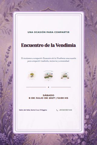 Vendimia Gathering invitation design