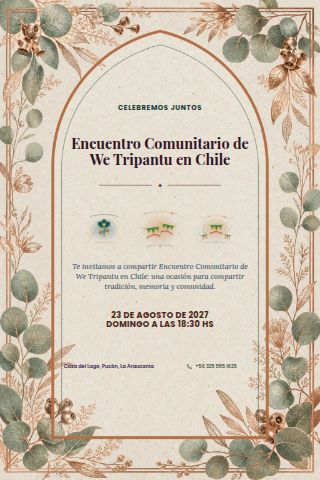 Chilean We Tripantu Community Gathering invitation design preview