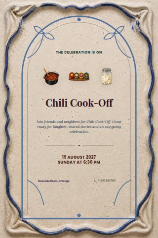 Chili Cook-Off invitation preview