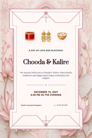 Chooda & Kalire invitation preview