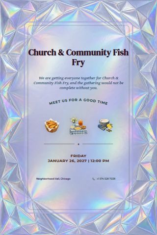 Church & Community Fish Fry invitation preview