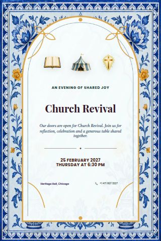 Church Revival invitation preview