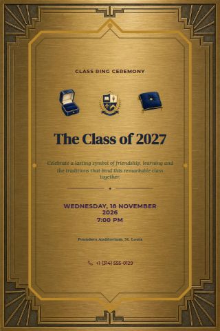 Class Ring Ceremony invitation preview