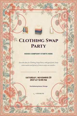 Clothing Swap Party invitation preview