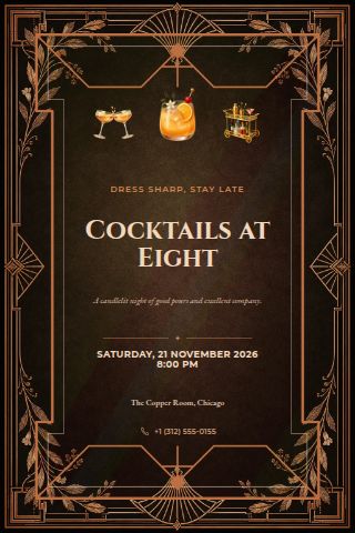 Cocktail Party invitation preview