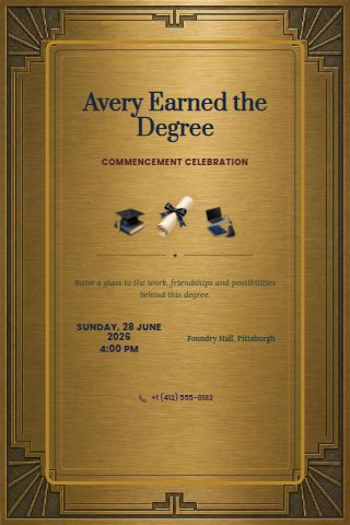 College Graduation invitation preview
