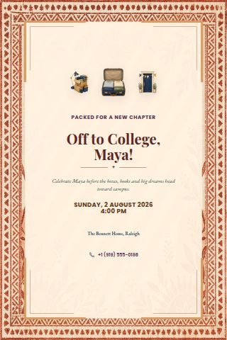 College Send-Off invitation preview