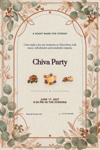 Chiva Party invitation design