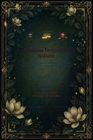 Colombian Despedida de Soltera invitation design preview