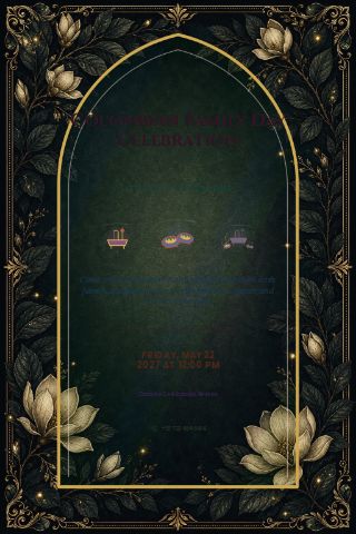 Colombian Family Day Celebration invitation design preview