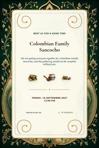 Colombian Family Sancocho invitation preview