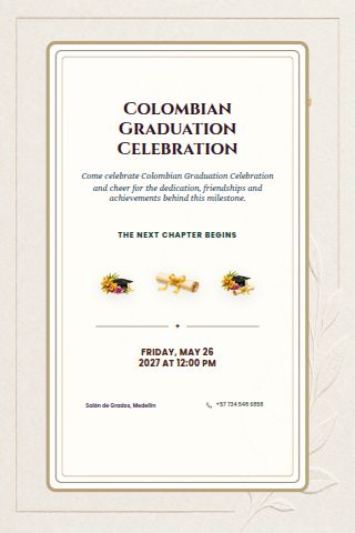 Colombian Graduation Celebration invitation preview