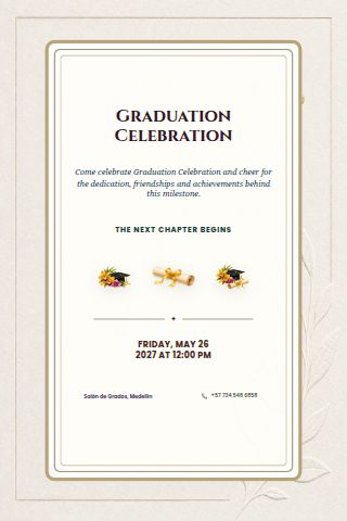 Graduation Celebration invitation design