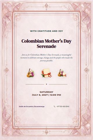 Colombian Mother's Day Serenade invitation preview